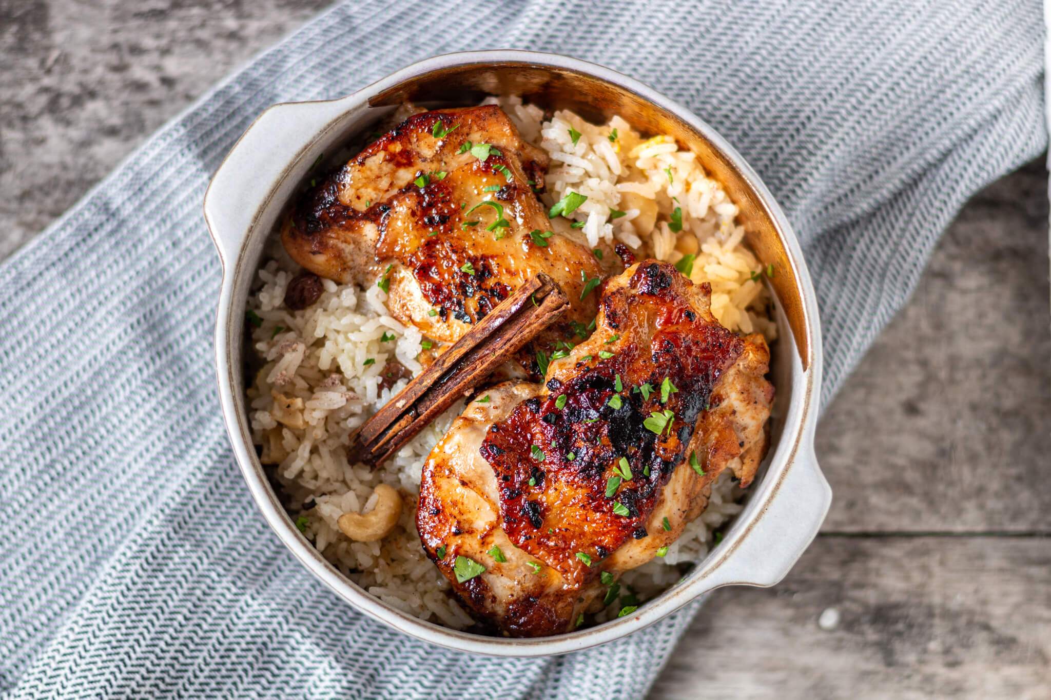 Burmese Inspired Chicken Pilaf