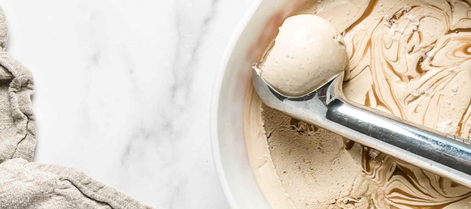 Chai Spice Ice Cream With Salted Carmel Swirl