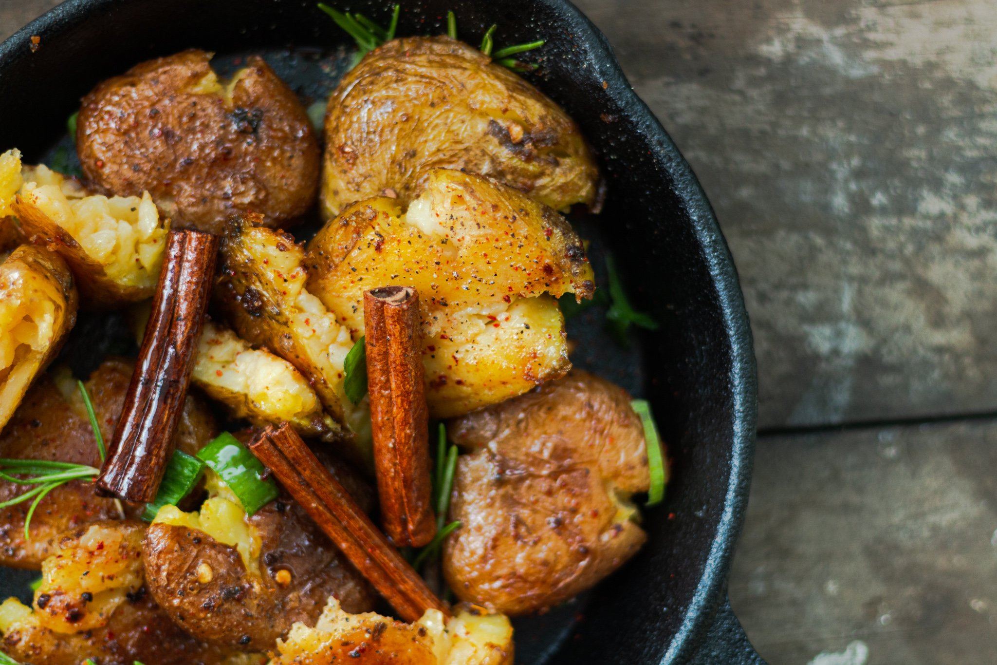 Crispy Cinnamon Roasted Potatoes