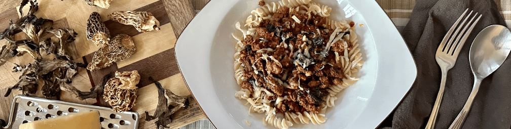 Dark Bolognese Sauce with Wild Mushrooms