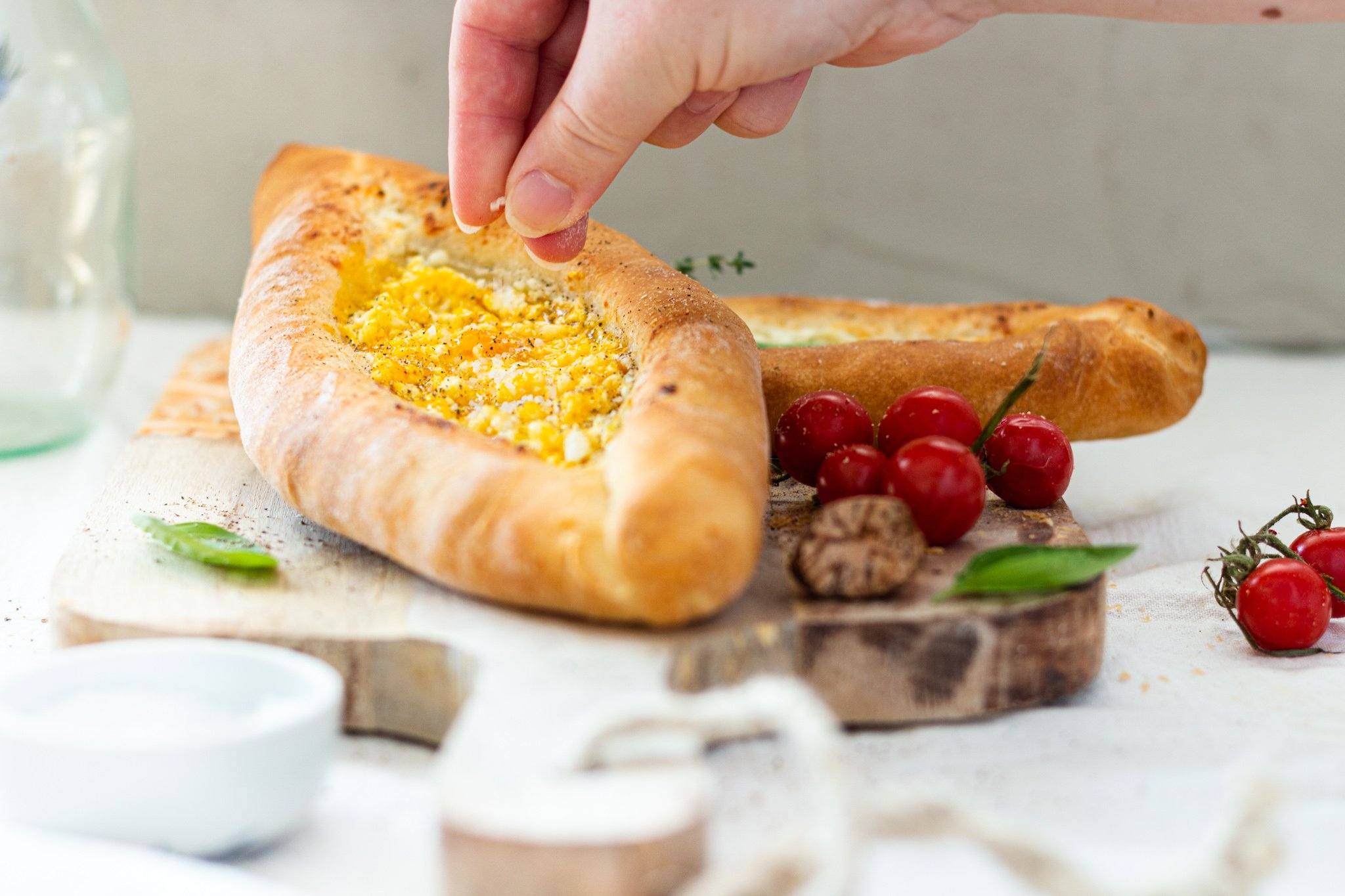 Khachapuri (Georgian Cheese Filled Bread)