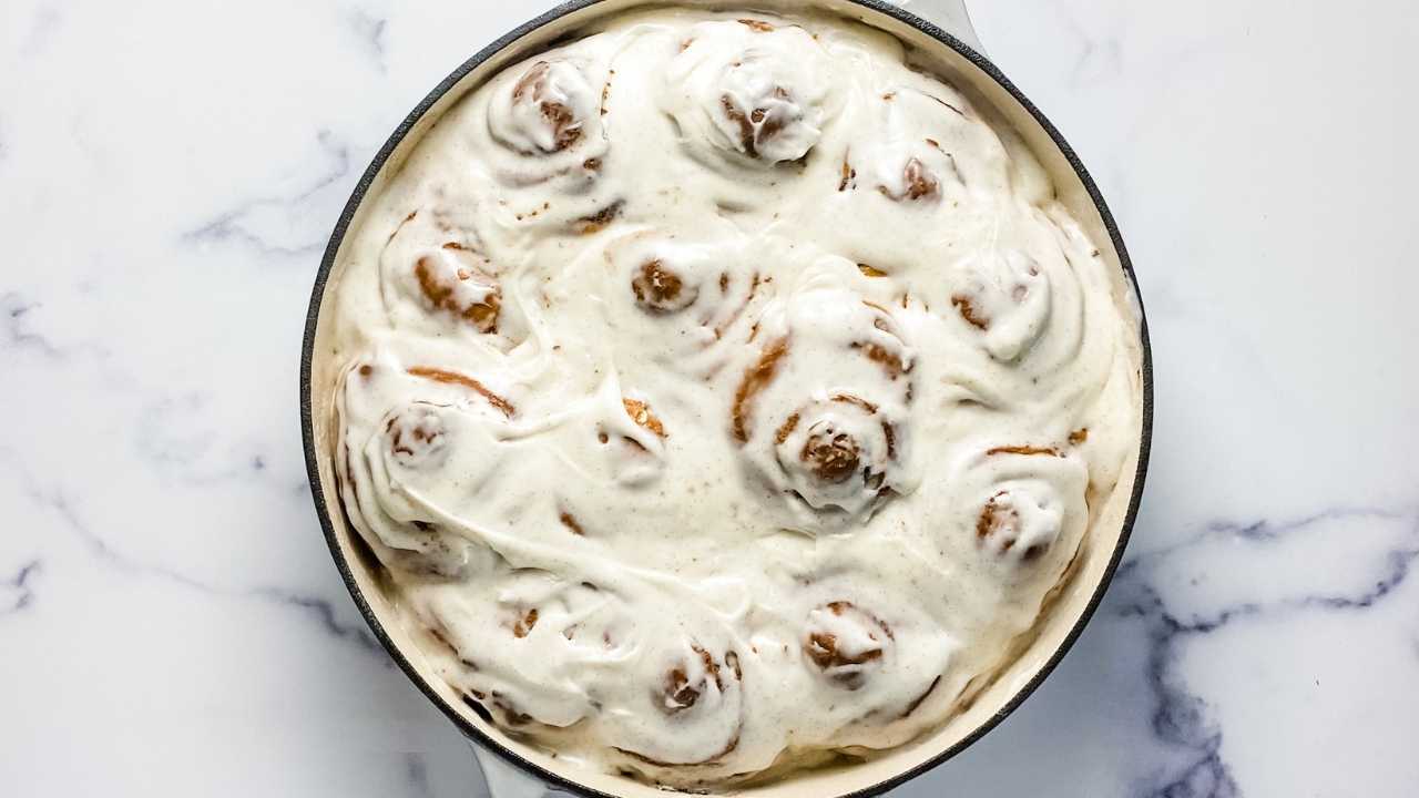 Orange Turmeric Sweet Rolls with Black Tea Glaze Frosting