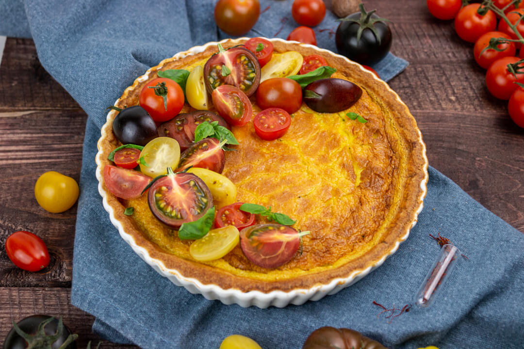 Tomato Saffron Quiche