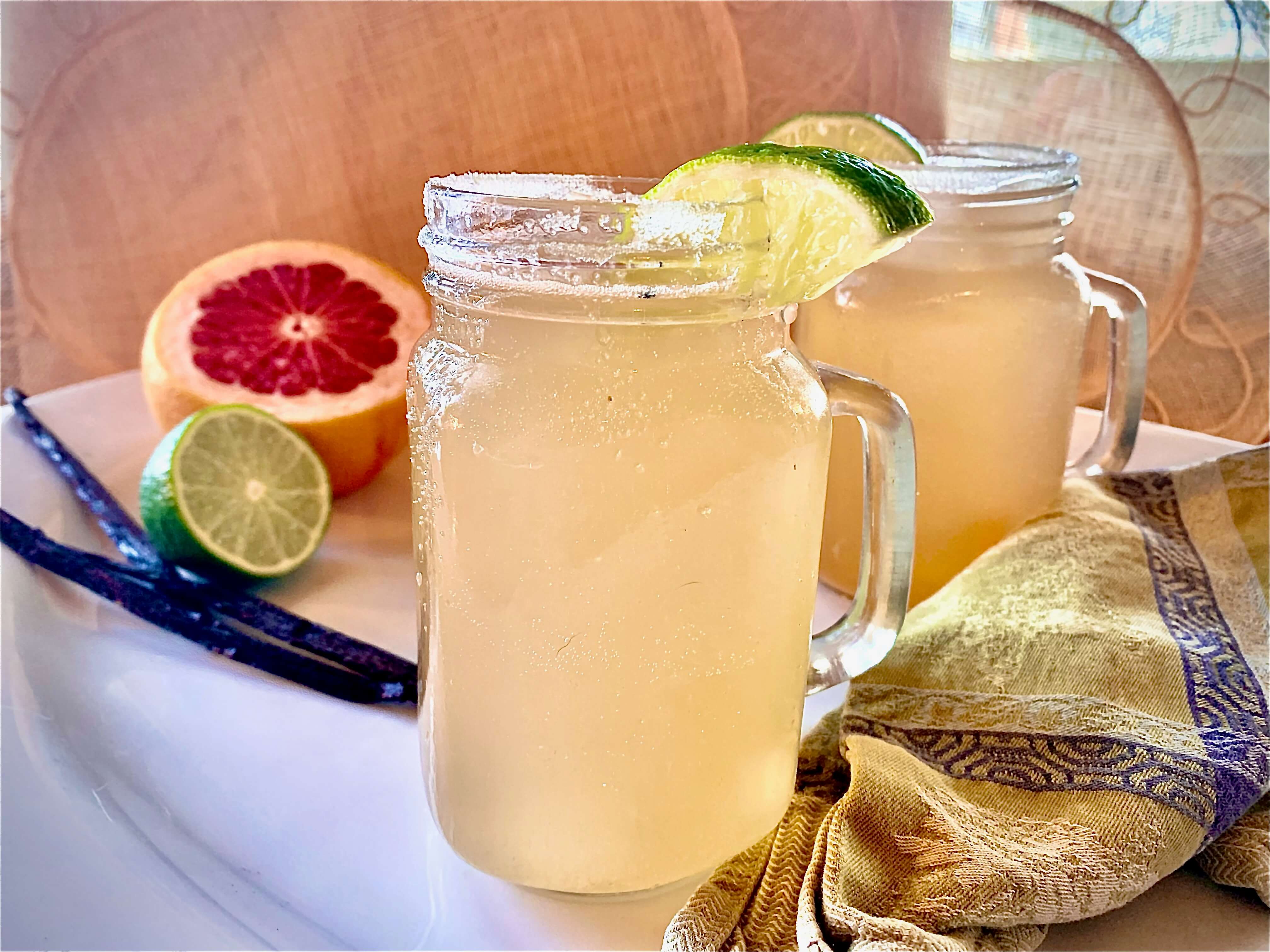 Vanilla Paloma Cocktail with Fresh Squeezed Grapefruit