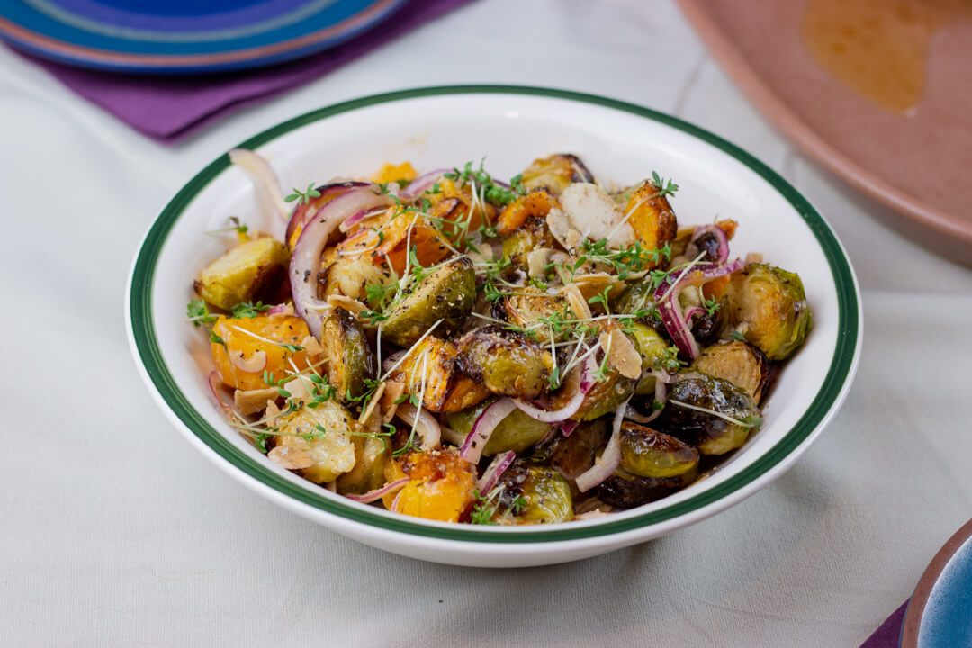 Warm pumpkin salad