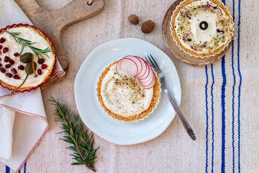 Whipped Feta Savory Cheesecake