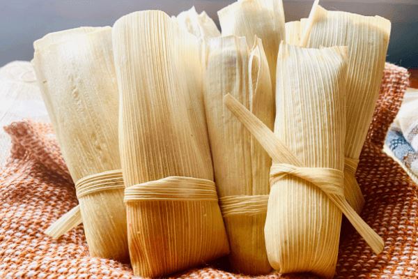 Wild Mushroom Tamales with Delicata Squash, Black Beans and Chipotles