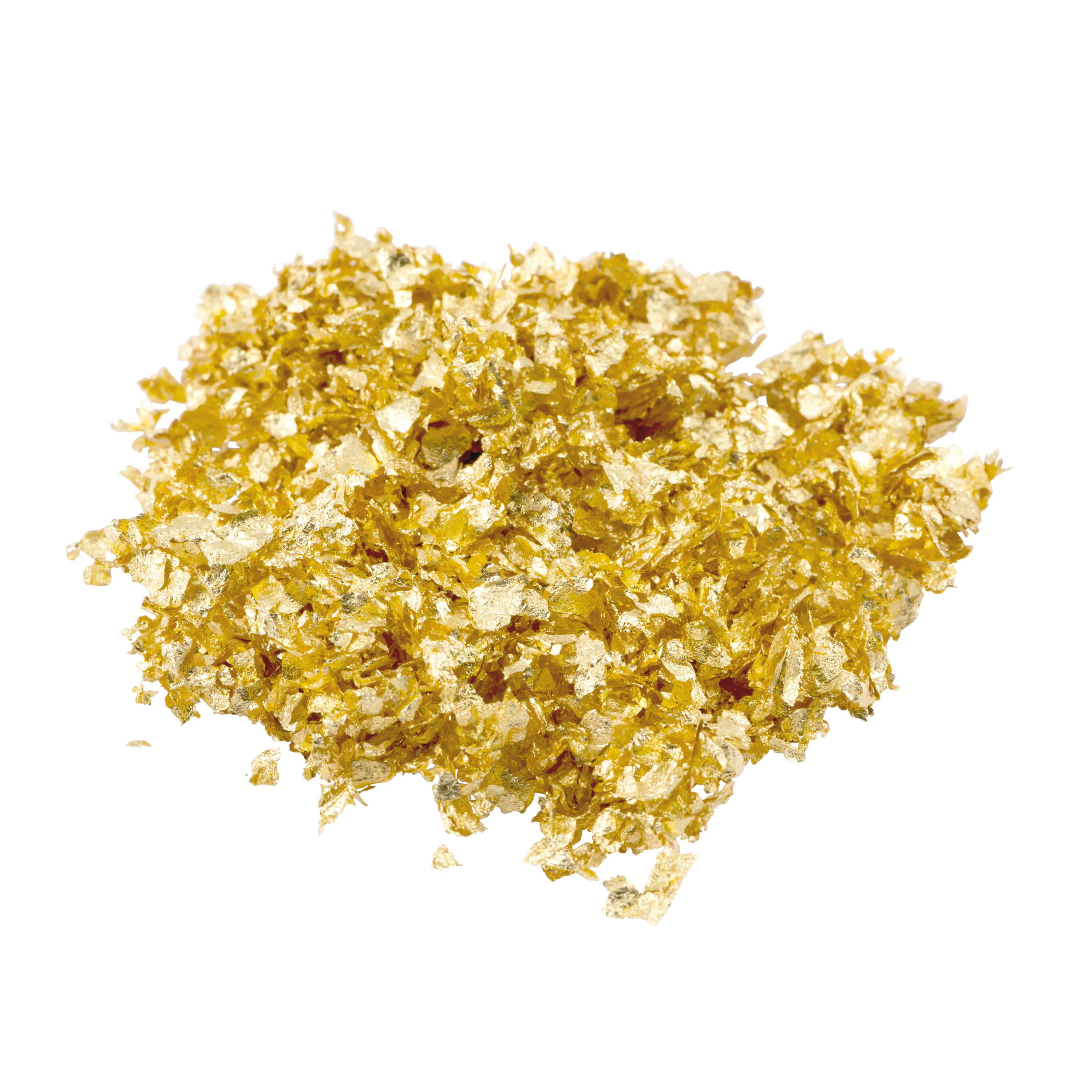 Edible Gold Leaf Flakes | Buy Pure Gold Flakes for Cakes, 25 mg